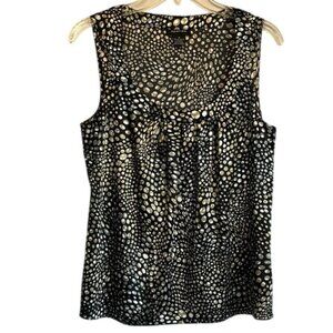 Spense Polka Dot Sleeveless Blouse, Women’s Medium